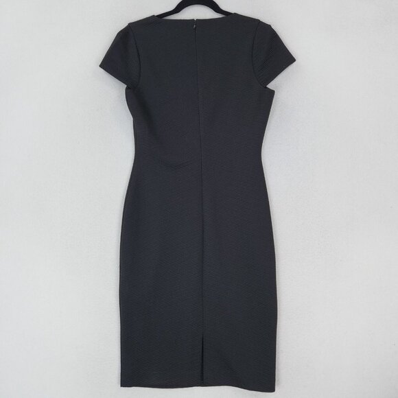 Michael Kors Dress Womens Medium Black Sheath Ribbed Knit Classic Career NEW - Picture 11 of 12